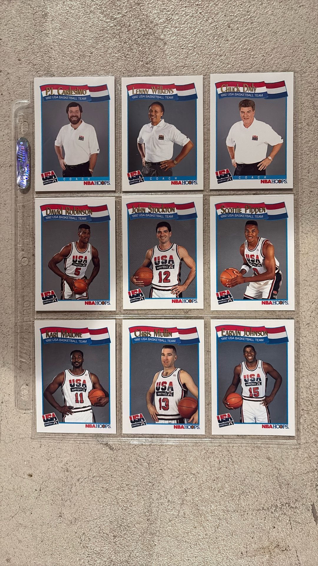 1992 McDonalds Hoops USA Basketball basketball Dream Team card collection