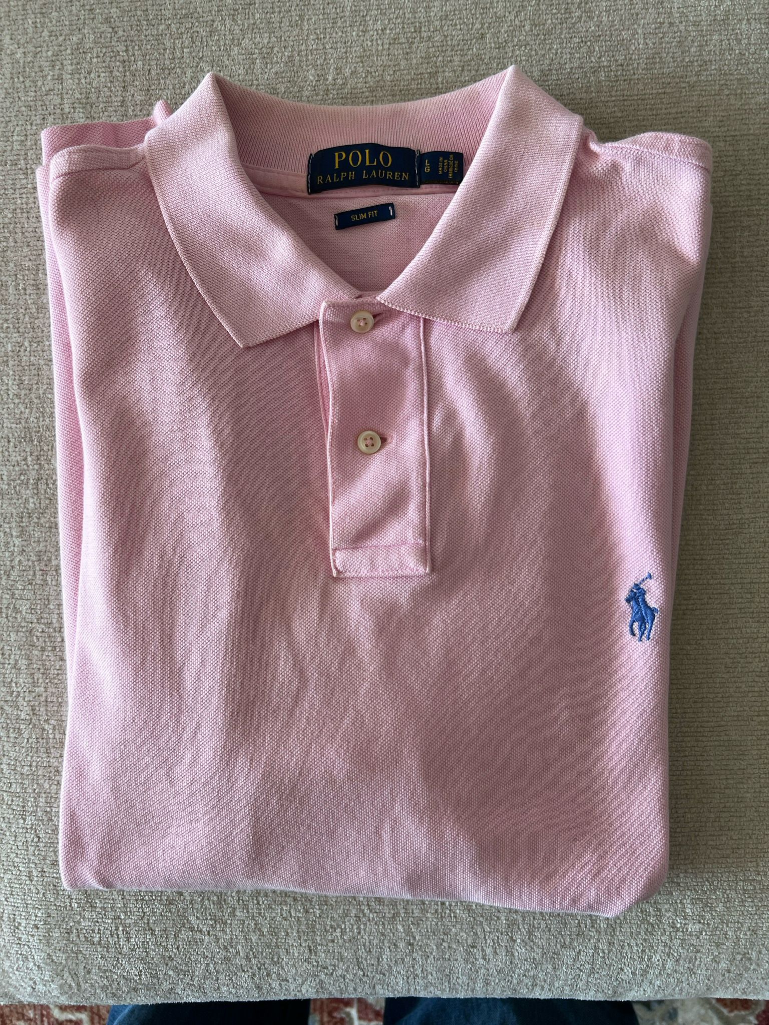 Polo Ralph Lauren Pink Polo Size Large Colared Shirt
