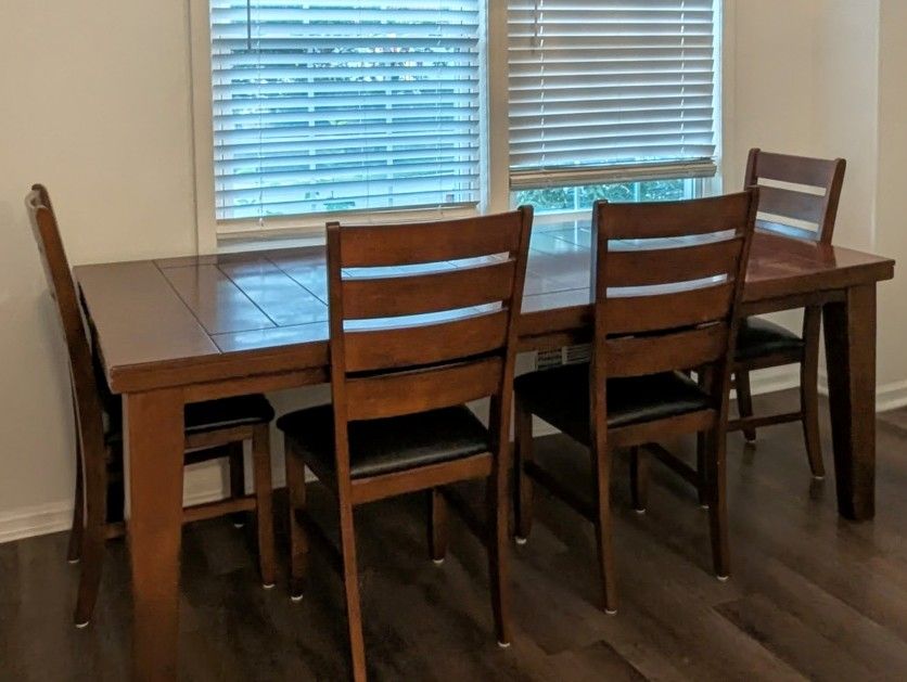 Solid Wood Dining Table & Chairs