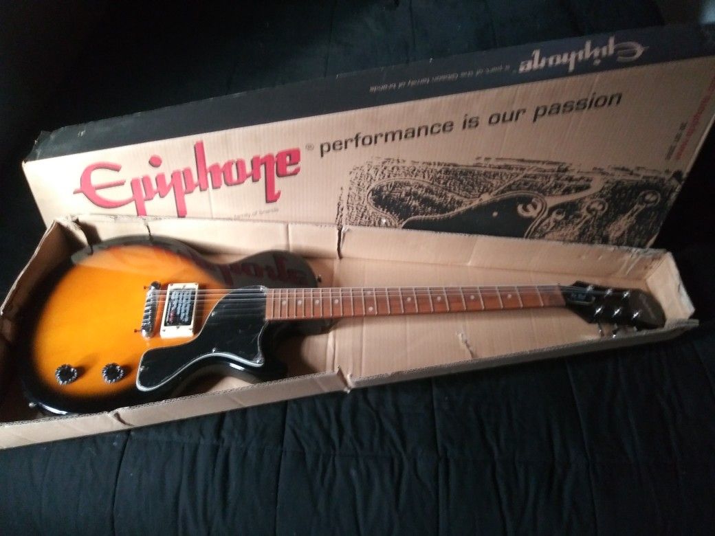 Epiphone lespaul jr sunburst guitar
