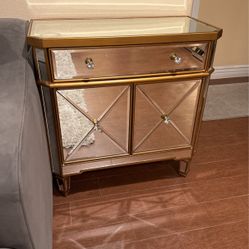 Mirror Mirrored Dresser Drawer Cabinet 