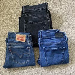 Jeans 3 Pairs- 2 Pairs  Size 4  And Size 0  Super Skinny
