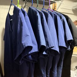 ADAR Universal Healthcare Scrub Tops Large, Navy, Black, RN# 144859, One Medium