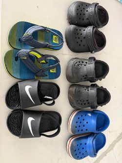 Toddler kids crocs Nike slides reef