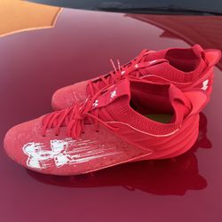 BRAND NEW Under Armour Men's Blur Smoke 2.0 Molded Cleat RED