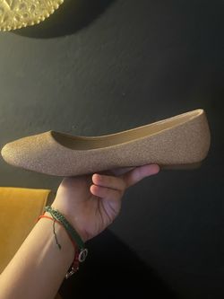 Rose Gold Sparkly Flats