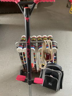 Lawn Games Vintage Croquet Bocce Sports Pogo Jump Rope