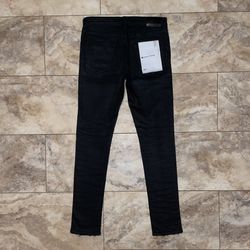 Purple Brand P001 Low Rise Skinny - Black Resin (BLR) - Size 32