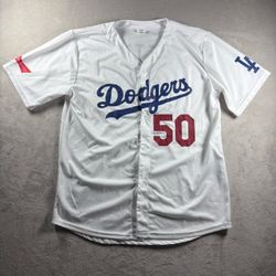 Los Angeles Dodgers Mookie Betts #50 Men’s XL White Jersey SGA #10A