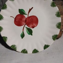Blue Ridge Pottery Hand Painted Plate Crab Apple