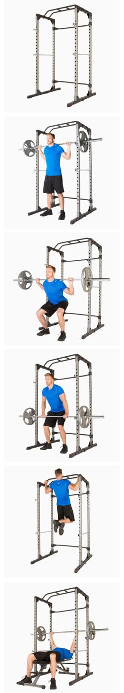 Fitness Reality / ProGear 810XLT Super Max Power Cage Squat Rack Bench Press with bench, weights sold separately