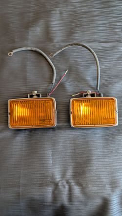 Vintage Chrome KC HiLites Amber Fog Lights 4530-C/ 4531-A
