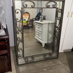  Big Mirror With Heavy Metal Frame