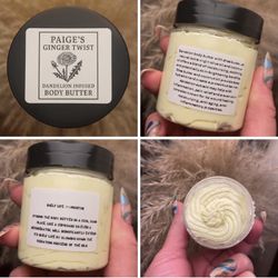 Homemade 4oz Dandelion Infused Body Butter 