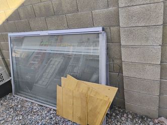 6ft and 8ft sliding glass doors (free)