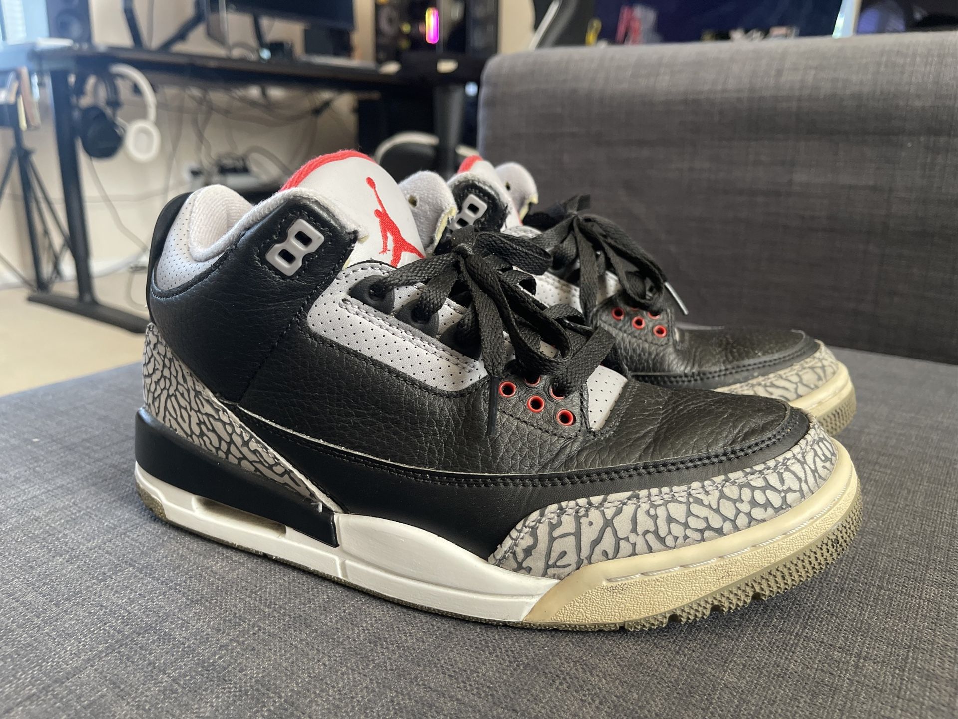 2018 Jordan 3 Black Cement 