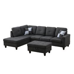 Black sectional Couch 