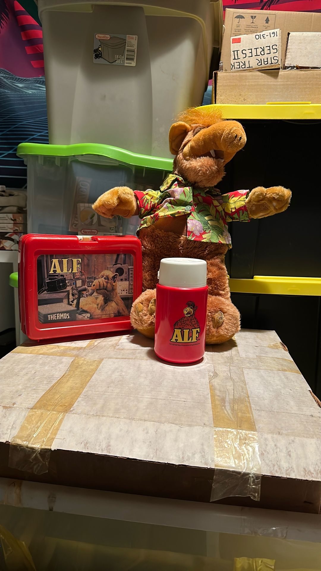 1987 Alf Lunchbox W/ Thermos + Doll