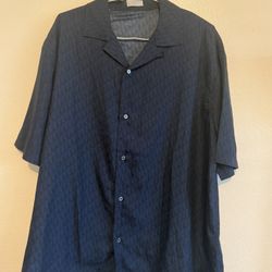 Dior Oblique Short-Sleeved Silk Shirt