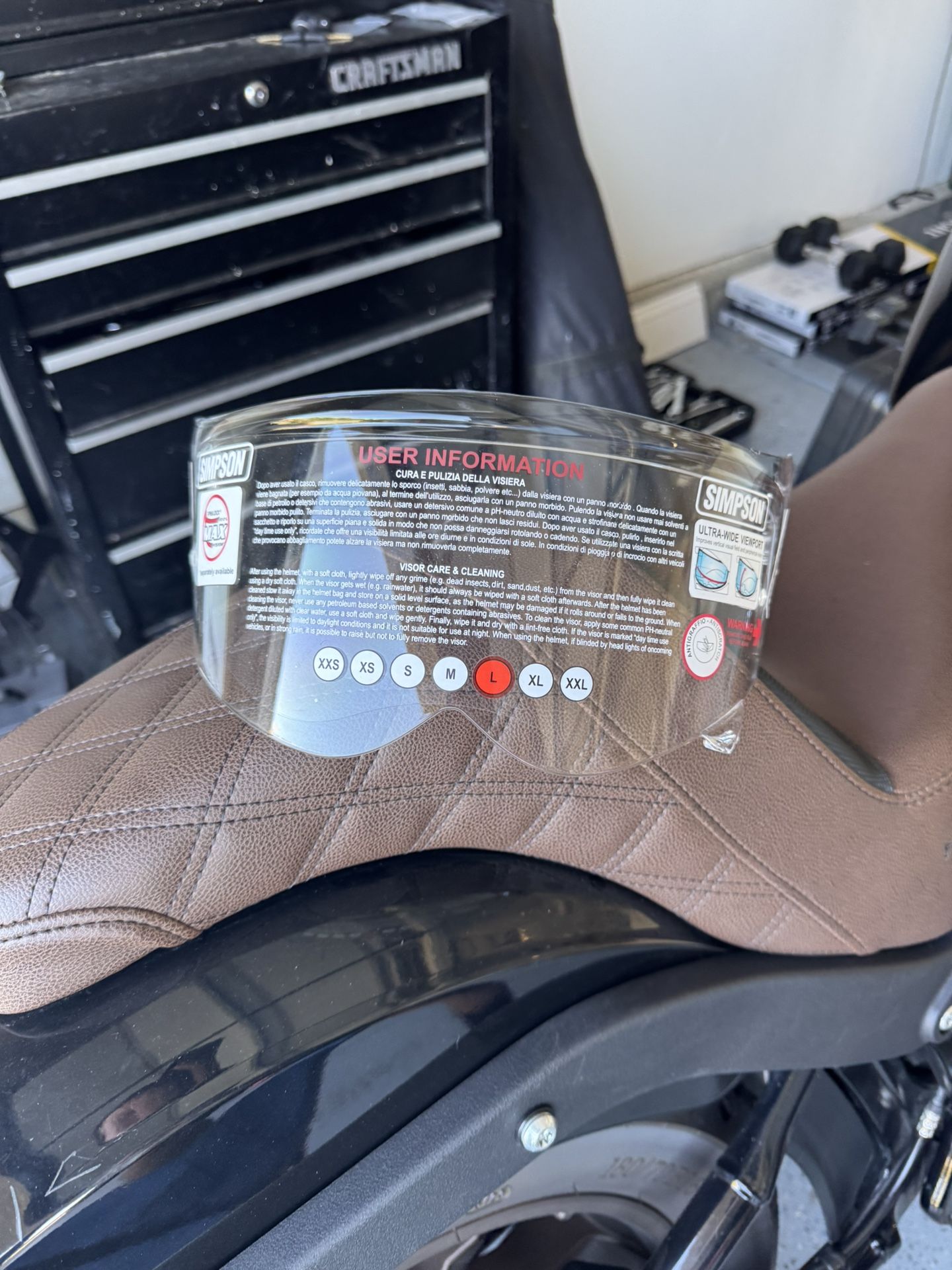 Simpson Large GHOST/SPEED BANDIT HELMET REPLACEMENT SHIELD - CLEAR