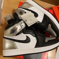 Air jordan 1 high OG Size7 silver toe