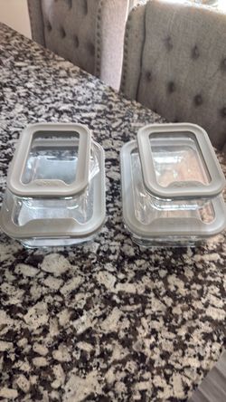 Williams Sonoma glass food storage containers with glass lids new