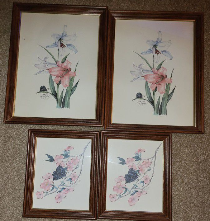 4 Piece Paintings Framed