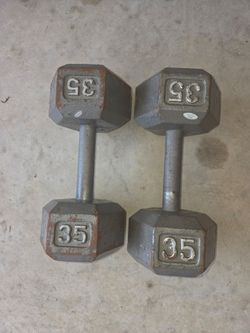 Pair of 35 lb Dumbbells