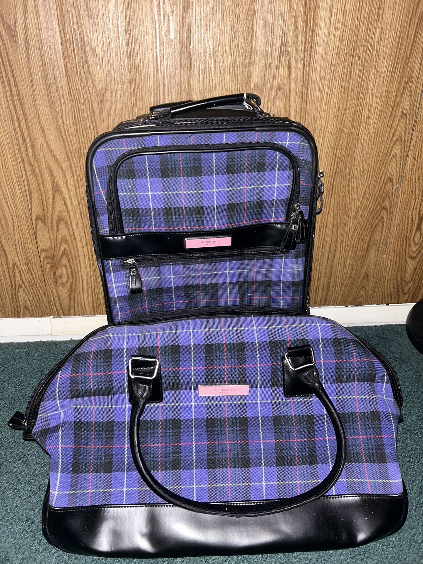 Liz Claiborne Carry On and Tote Set Luggage and Suitcase Set