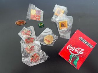 pin lot and playing cards