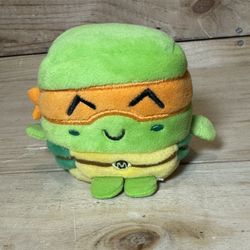 Kawaii Cubes Teenage Mutant Ninja Turtles Michelangelo 2.5” Plush Plushie