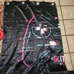 2 Long Window Bathroom Curtains 