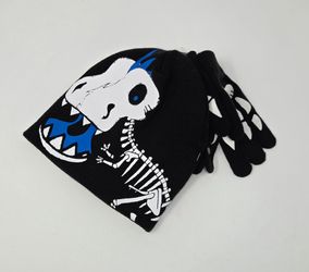 NWT Kids Dinosaur Beanie and Gloves