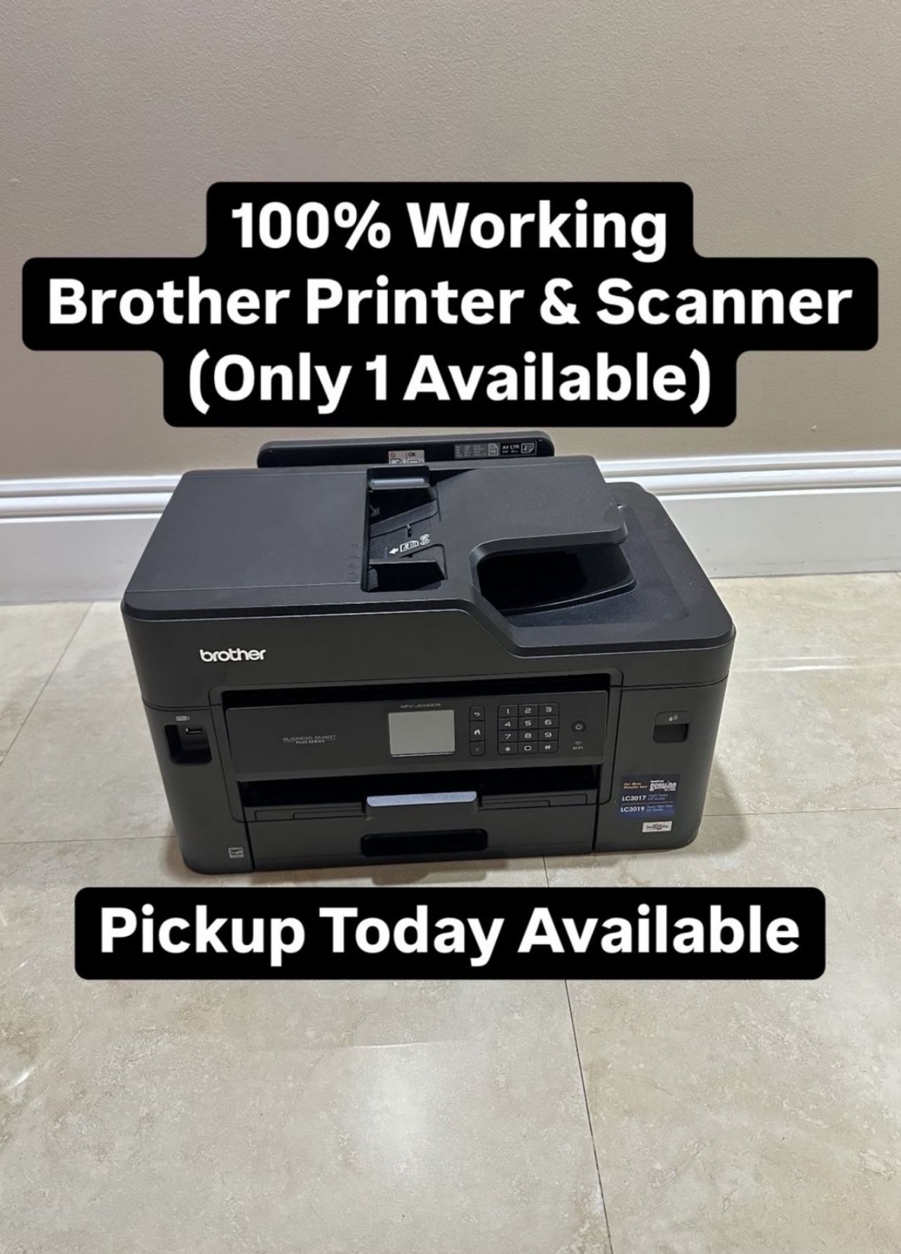 100% Working Brother Printer & Scanner (Only 1 Available) Pickup Today!