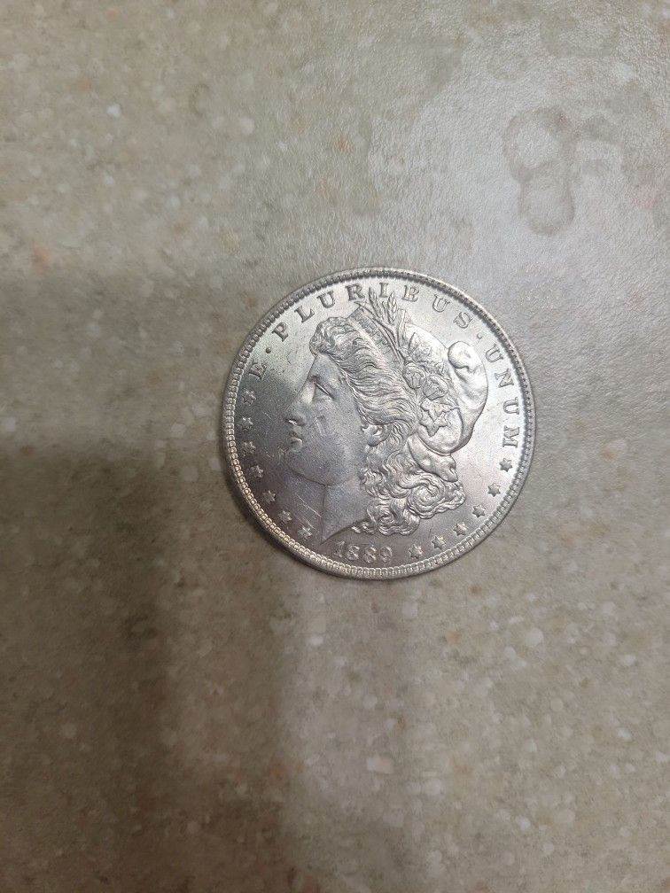 1889 Morgan Silver Dollar.  Uncirculated 