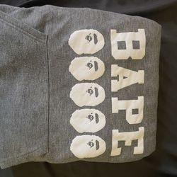 Bape Grey Pullover Hoodie 