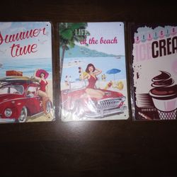 Tin Picture Decorative Signs Brand New 
