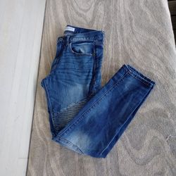 EXPRESS "Alec" Moto Super Skinny Fit Jeans Mens Sz 30x30