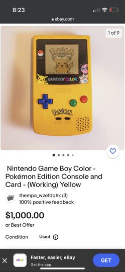 Gameboy Color Special Edition pikachu for Sale in Riverside Gameboy Color Special Edition pikachu for Sale in Riverside