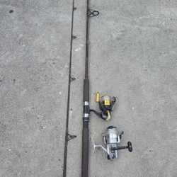 Fishing Rod With 2 Reels