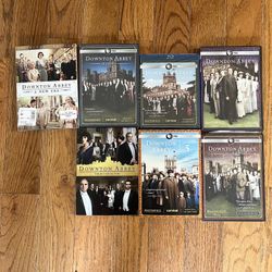 7 PBS Downton Abbey Blue-Ray DVD TV Show Movie Lot Set Untested