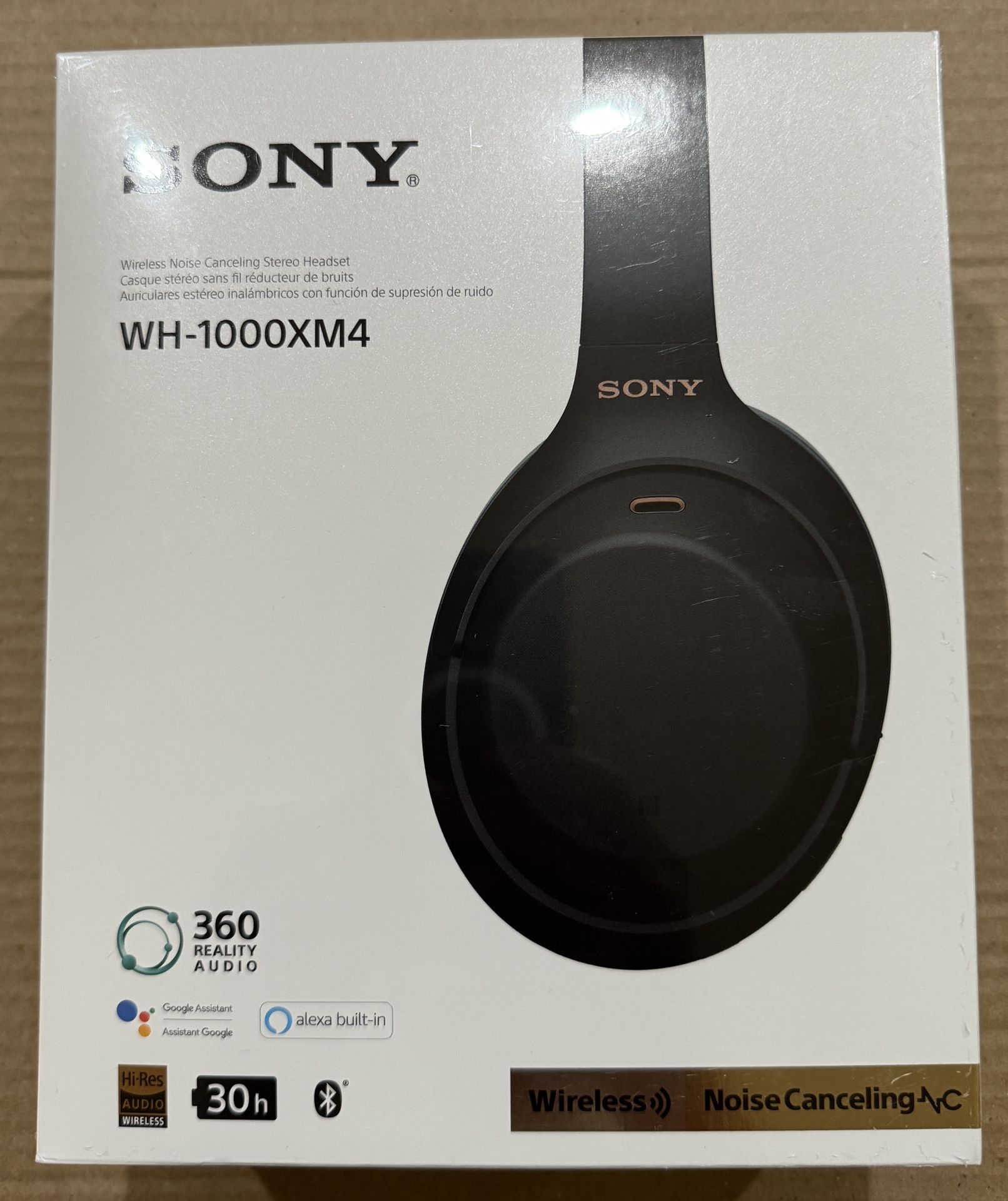 SONY WH-1000XM4 Black Headphones **New In Sealed Box**