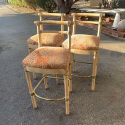 Faux Bamboo Bar Stools