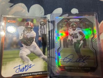 2 Autographed Football Cards