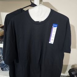 2 Brand New 2xl Black Cotton Tshirts (Tags Still On)