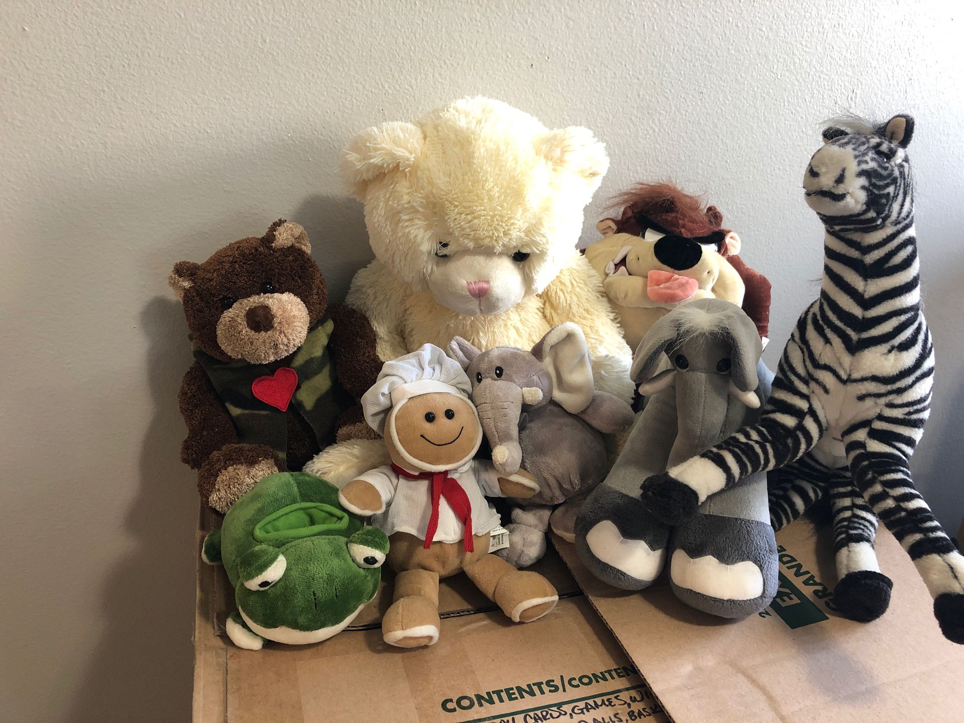 Assorted stuffed bears