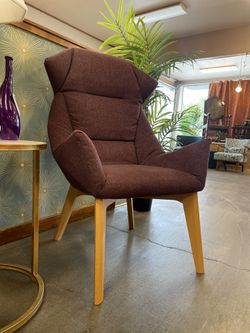 Purple Tweed Geometric Wingback (two available, priced/sold separately)