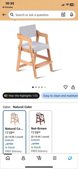 New Ezebaby Wooden Adjustable Chair for kids