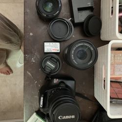 T3 Rebel Camera With 3 Extra Lense