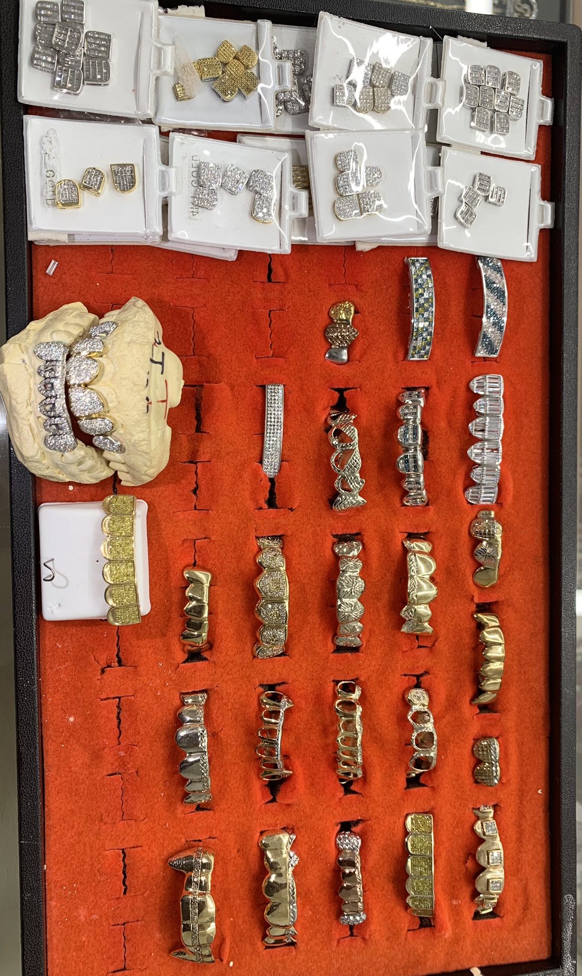 10k, 14k Gold Custom Grill Sets